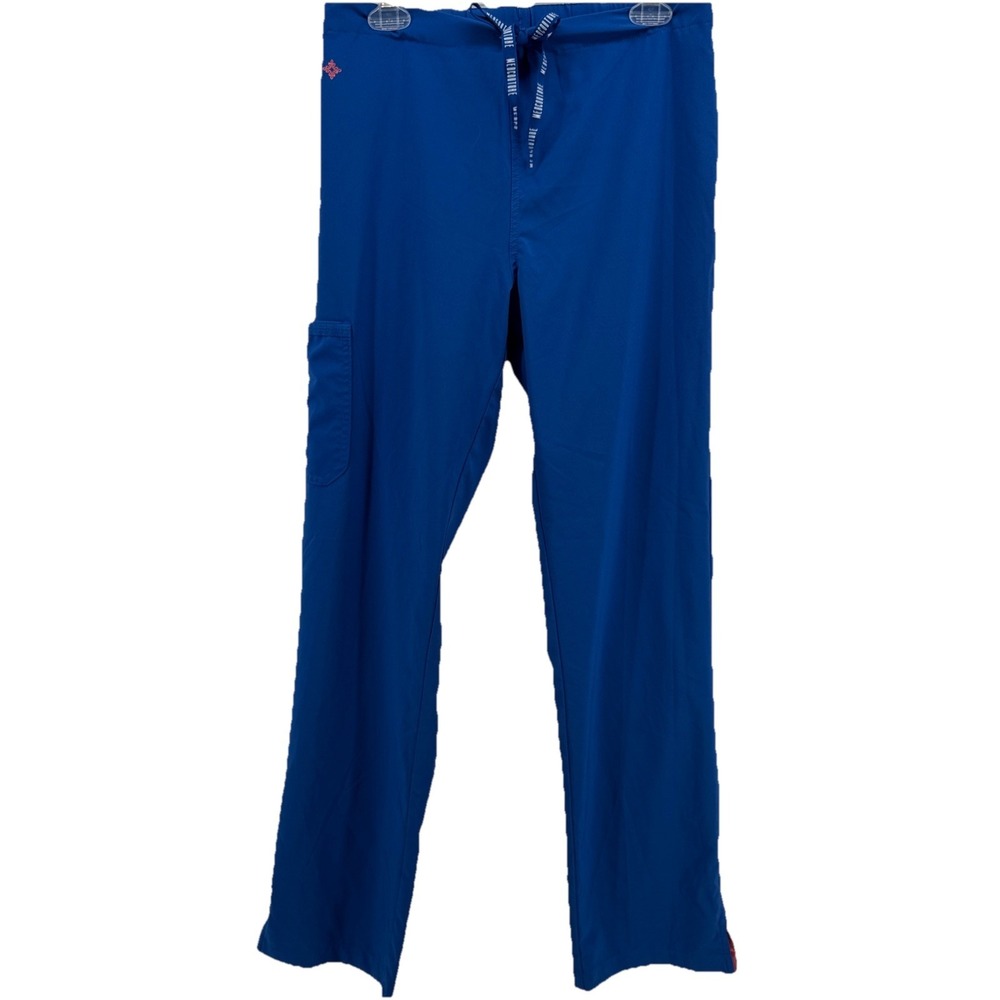 Med Couture Scrub Women's Small Tall Straight Leg Pull-on Pants Royal Blue - Picture 1 of 8